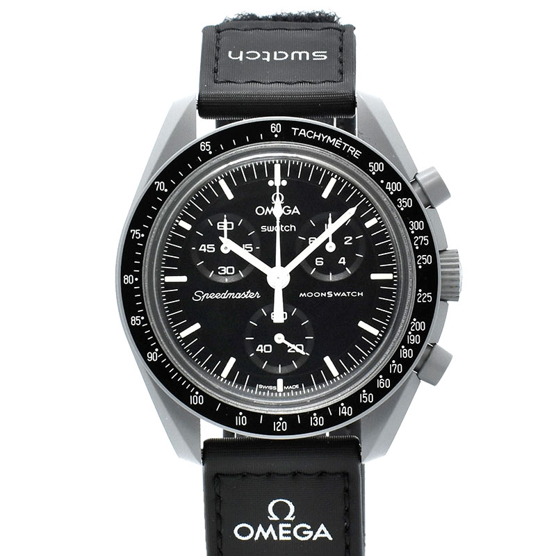 オメガ×スウォッチ　OMEGA×Swatch　ミッション トゥ ザ ムーン　SO33M100　バイオセラミック　42mm　USED　中古