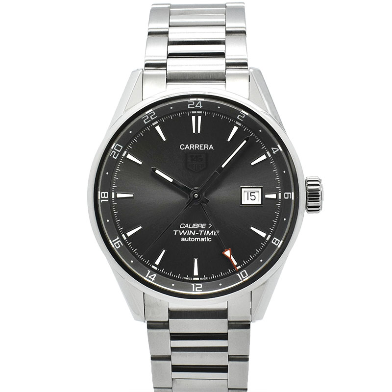 タグホイヤー　TAG HEUER　カレラ ツインタイム　WAR2012.BA0723　キャリバー7　グレー　41mm　USED　中古