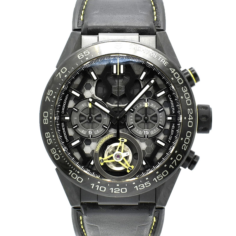タグホイヤー　TAG HEUER　カレラ ホイヤー02T フライングトゥールビヨン ナノグラフ　CAR5A8K.FT6172　45mm　世界500本限定　USED　中古