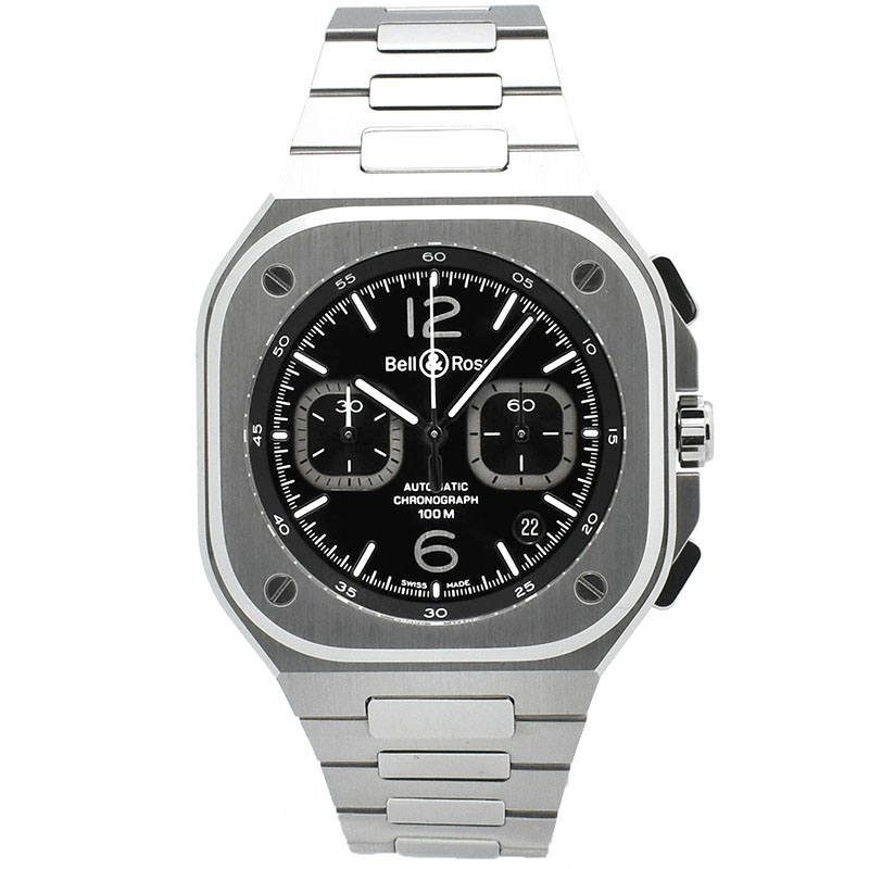 ベル＆ロス　BELL＆ROSS　インストゥルメントゥ BR 05 クロノ ブラック スティール　BR05C-BL-ST/SST　SS　42mm　USED　中古