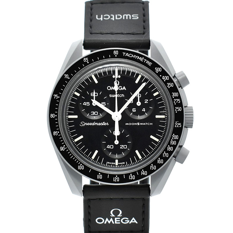 オメガ×スウォッチ　OMEGA×Swatch　ミッション トゥ ザ ムーン　SO33M100　バイオセラミック　42mm　USED　中古