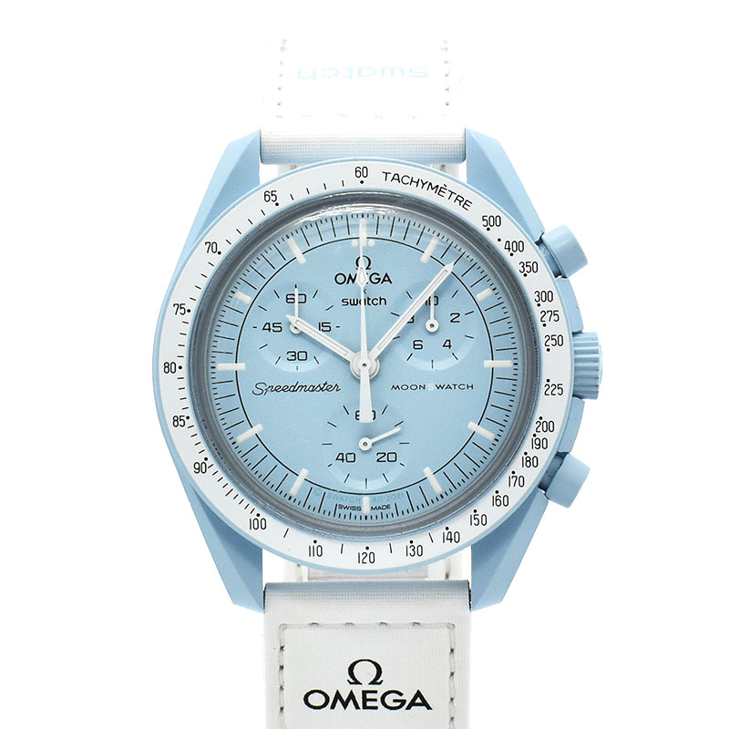 オメガ×スウォッチ　OMEGA×Swatch　ミッション トゥ ウラヌス　SO33L100　バイオセラミック　42mm　USED　中古