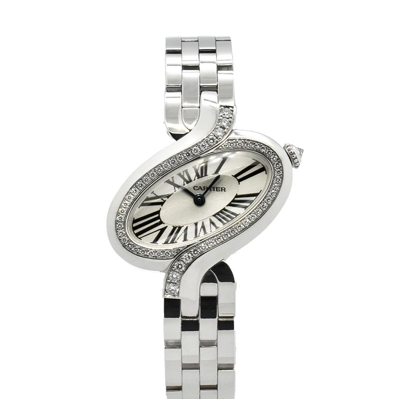 カルティエ　CARTIER　デリス ドゥ カルティエ　 WG800004　クォーツ　約30×36mm　18KWG　USED　中古