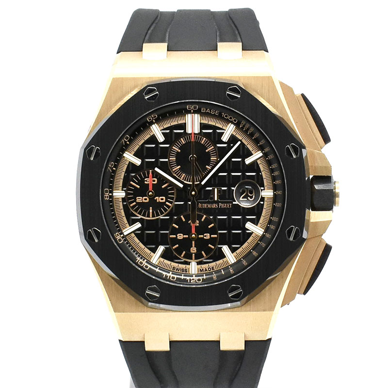 オーデマ・ピゲ　AUDEMARS PIGUET　ロイヤルオーク オフショア クロノグラフ　26401RO.OO.A002CA.02　18KPG　44mm　ブラック　USED　中古