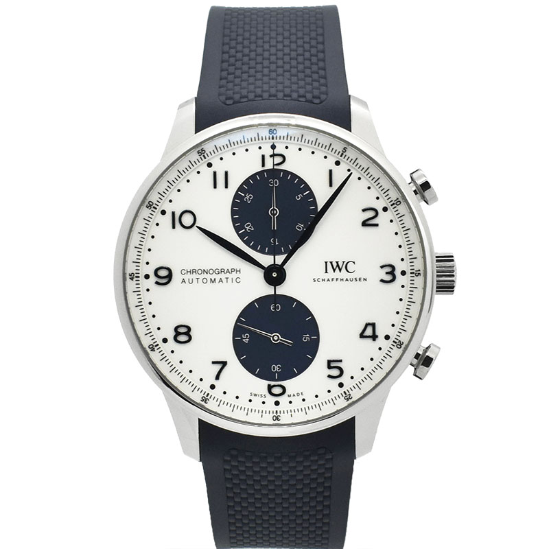 IWC　ポルトギーゼ クロノグラフ　IW371620　ホワイト/ブルー　青針　41mm　USED　中古