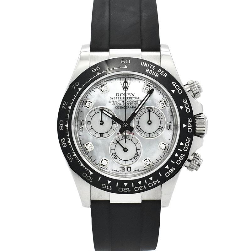ロレックス　ROLEX　デイトナ　116519LNNG　オイスターフレックス　8Pダイヤ　ホワイトシェル　USED　中古
