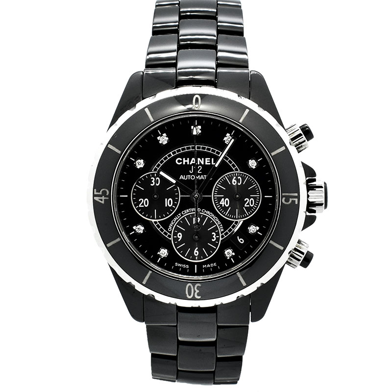 シャネル　CHANEL　J12 クロノグラフ　Ref.H2419　9Pダイヤ　41mm　USED　中古