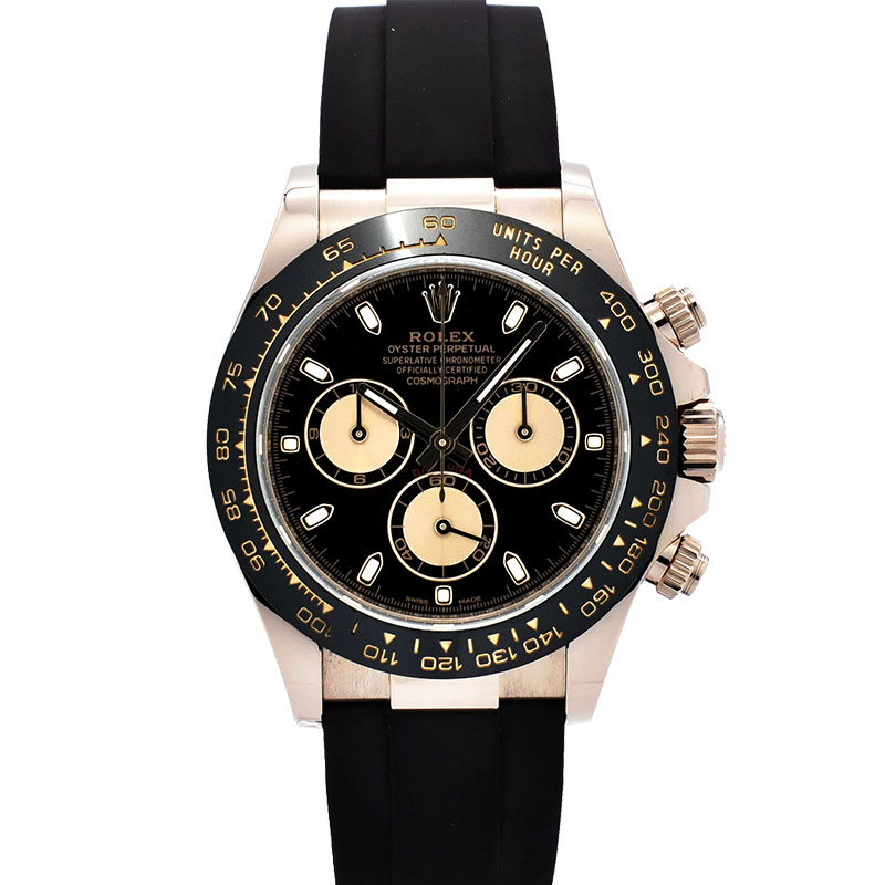 ロレックス　ROLEX　デイトナ　Ref.116515LN　18KERG　ブラック/ピンク　オイスターフレックス　USED　中古