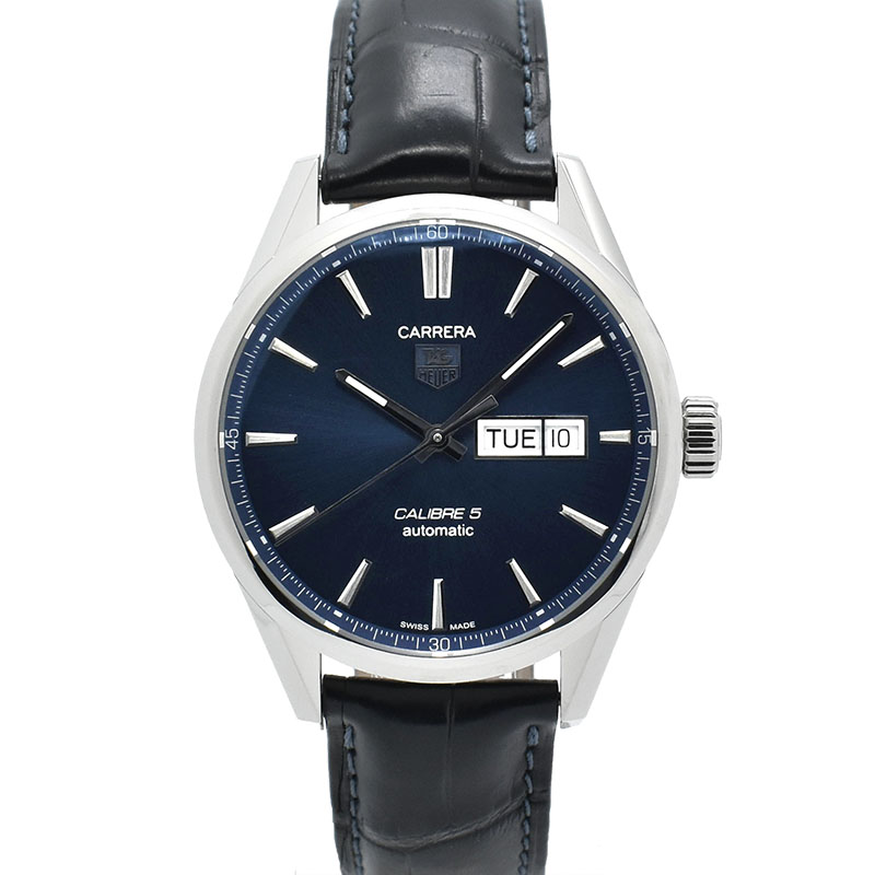タグホイヤー　TAG HEUER　カレラ デイデイト キャリバー5　WAR201E.FC6292　41mm　ブルー　USED　中古