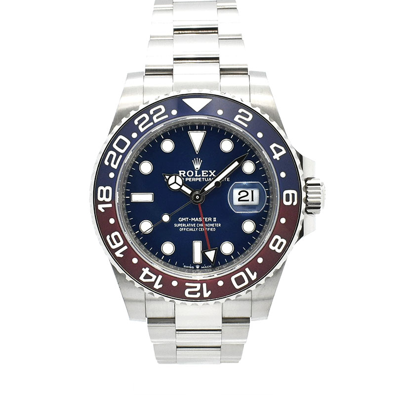 ロレックス　ROLEX　GMTマスター2　Ref.126719BLRO　18KWG　赤/青ベゼル　ブルー　40mm　USED　中古