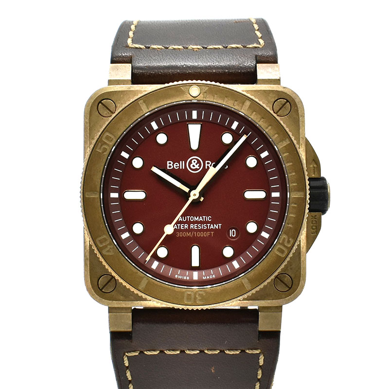 ベル＆ロス　BELL＆ROSS　BR0392-D-RD-BR/SCA　BR03-92 ダイバー バーガンディ ブロンズ　42mm　日本99本限定　USED　中古