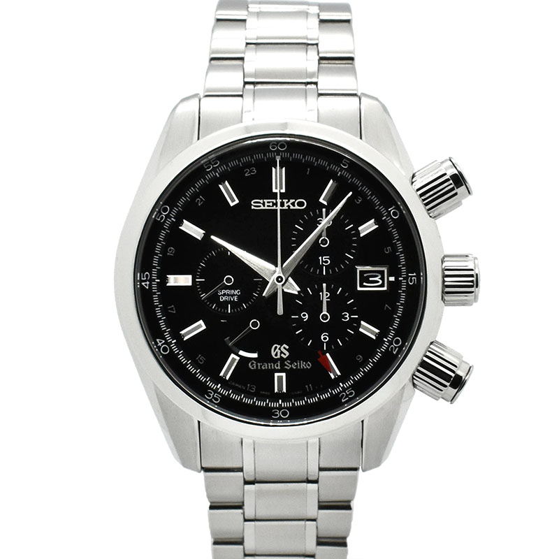 セイコー　SEIKO　グランドセイコー スプリングドライブ クロノグラフ　SBGC003　ブラック　43.5mm　マスターショップ限定　USED　中古