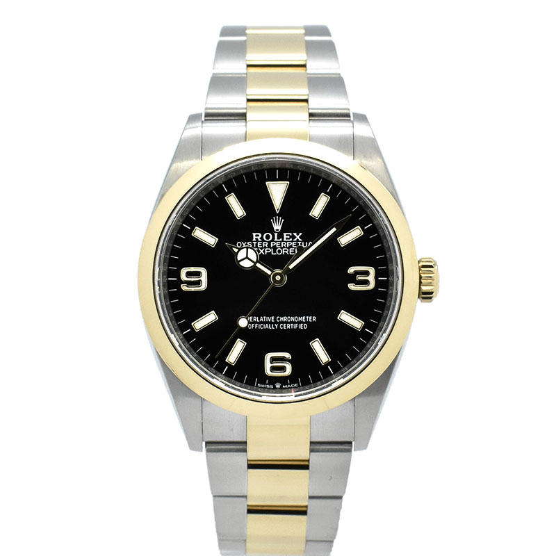 ロレックス　ROLEX　エクスプローラー1　Ref.124273　36mm　ブラック　18KYG/SS　USED　中古