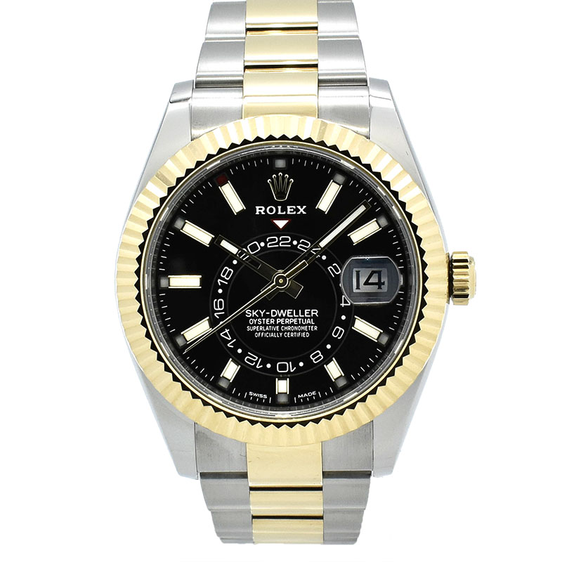 ロレックス　ROLEX　スカイドゥエラー　Ref.326933　SS×YG　ブラック　42mm　USED　中古