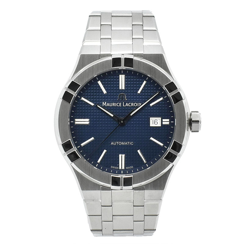 モーリスラクロア　MAURICE LACROIX　アイコン オートマティック　AI6008-SS002-430-1　42mm　ブルー　USED　中古