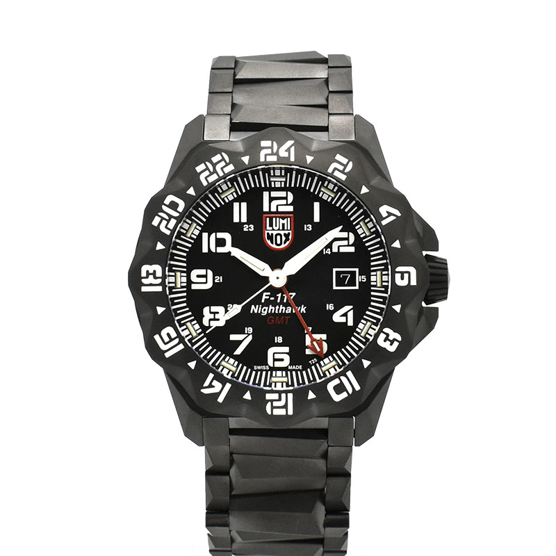 ルミノックス　LUMINOX　F-117 ナイトホーク 6420シリーズ GMT　Ref.6422　44mm　クォーツ　USED　中古