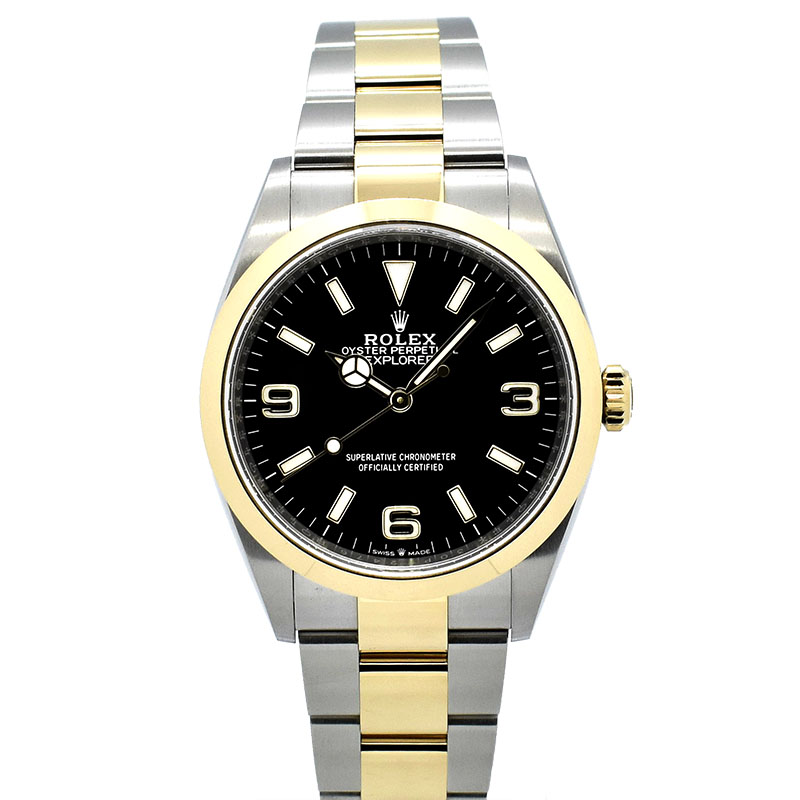 ロレックス　ROLEX　エクスプローラー1　Ref.124273　36mm　ブラック　18KYG/SS　USED　中古