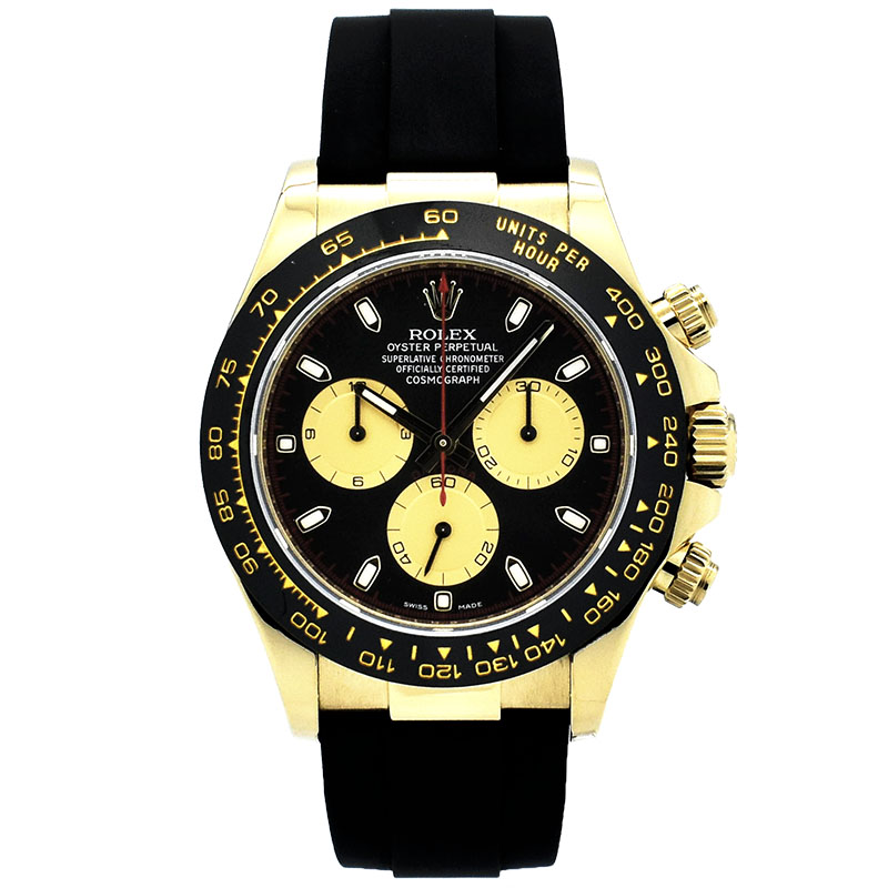 ロレックス　ROLEX　デイトナ　Ref.116518LN　ブラック/シャンパン　オイスターフレックス　18KYG　USED　中古