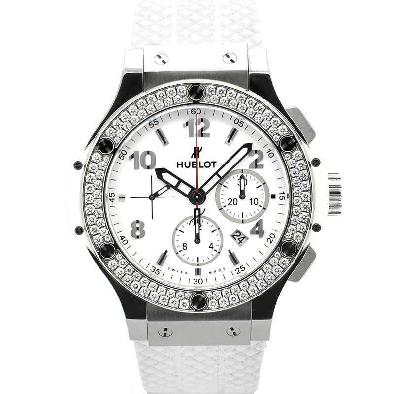 ウブロ　HUBLOT　ビッグバン スチール ホワイト ダイヤモンド　301.SE.230.RW.114　44mm　USED　中古