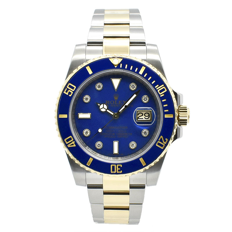 ロレックス　ROLEX　サブマリーナーデイト　Ref.116613GLB　SS/YG　ブルー/8Pダイヤ　ランダム番　USED　中古