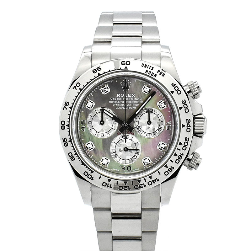 ロレックス　ROLEX　デイトナ　Ref.116509NG　ブラックシェル/8Pダイヤ　18KWG　ランダム番　USED　中古