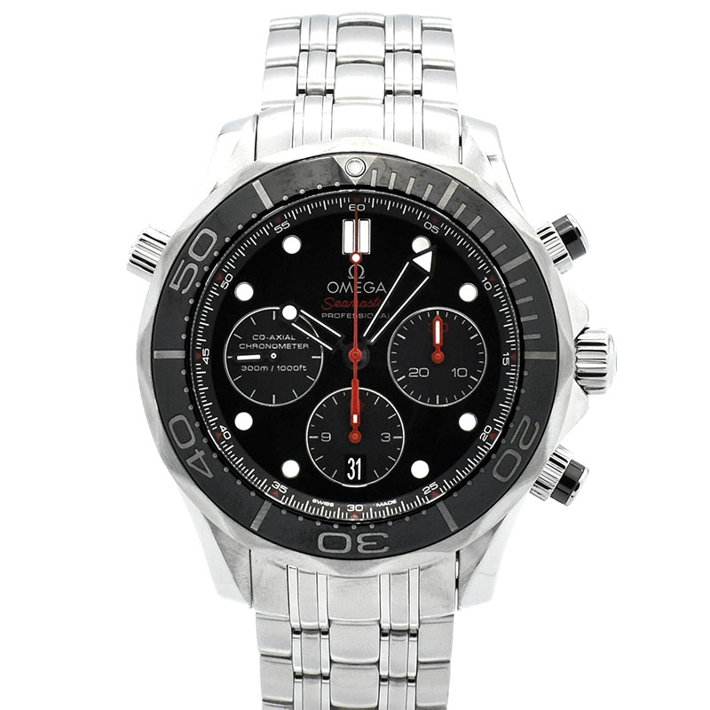 オメガ　OMEGA　シーマスター コーアクシャル クロノグラフ　212.30.44.50.01.001　SS　ブラック　44mm　USED　中古
