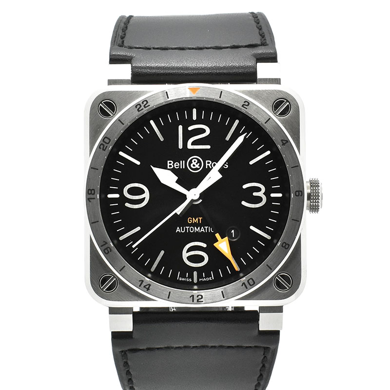 ベル＆ロス　BELL＆ROSS　BR03-93 GMT　BR0393-GMT-ST/SCA　42mm　ブラック　USED　中古