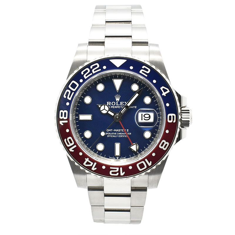 ロレックス　ROLEX　GMTマスター2　Ref.126719BLRO　18KWG　赤/青ベゼル　ブルー　40mm　USED　中古