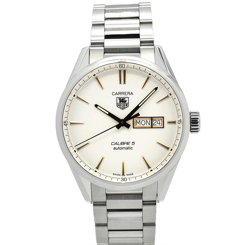 タグホイヤー　TAG HEUER　カレラ デイデイト キャリバー5　WAR201D.BA0723　41mm　SS　シルバー　USED　中古
