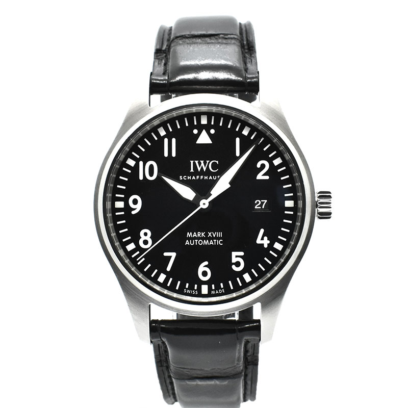 IWC　パイロットウォッチ　マーク18　IW327001　ブラック　革　40mm　USED　中古