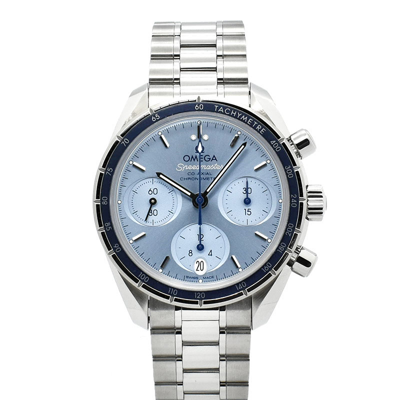 オメガ　OMEGA　スピードマスター 38 コーアクシャル 　324.30.38.50.03.001　ブルー　新品同様品