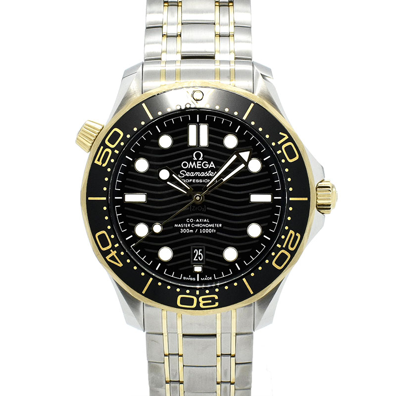 オメガ　OMEGA　シーマスター300 コーアクシャル マスタークロノメーター　210.20.42.20.01.002　ブラック　42mm　18KYG×SS　新品同様品