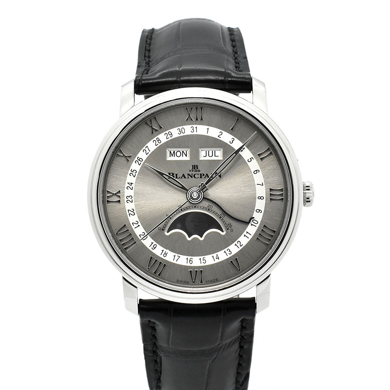 ブランパン　BLANCPAIN　ヴィルレ コンプリート カレンダー　6654-1113-55B　40mm　グレー　自動巻き　USED　中古