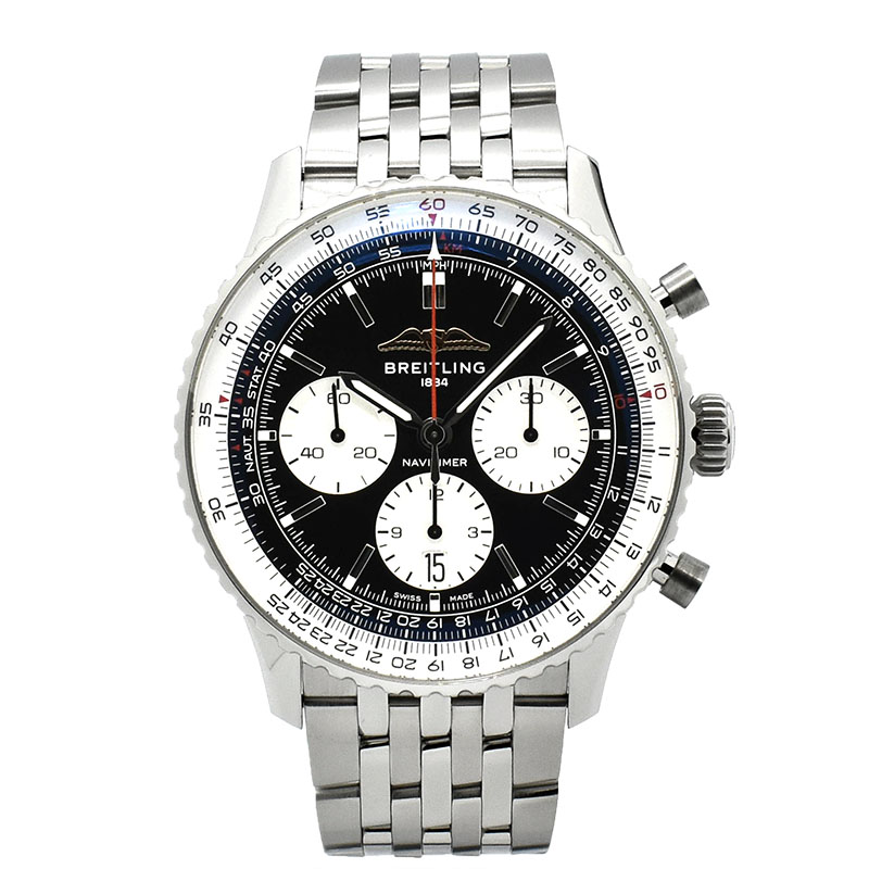 ブライトリング　BREITLING　ナビタイマーB01 クロノグラフ 43　AB0138211B1A1　ブラック/シルバー　USED　中古