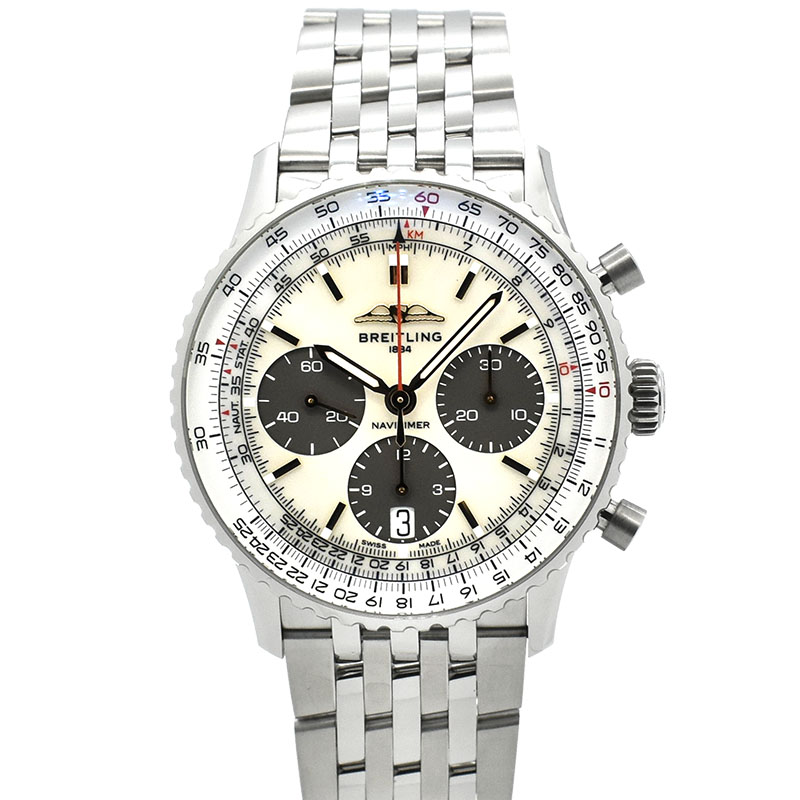 ブライトリング　BREITLING　ナビタイマーB01 クロノグラフ 41 ジャパンリミテッド　AB0139211A1A1　ホワイトシェル　USED　中古