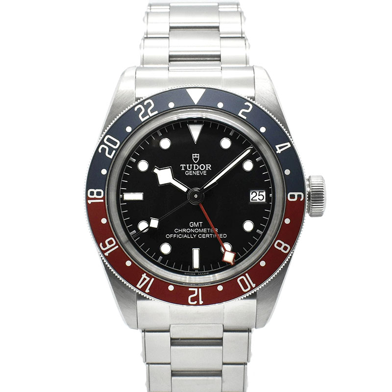 チューダー(チュードル)　TUDOR　ヘリテージ ブラックベイ GMT 青赤ベゼル　Ref.79830RB　41mm　ブラック　USED　中古