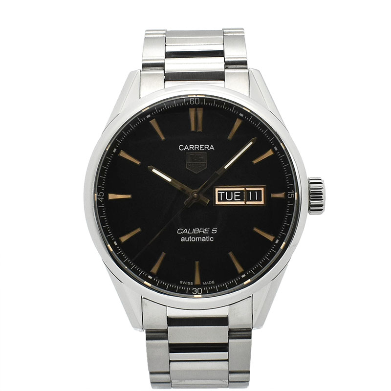 タグホイヤー　TAG HEUER　カレラ デイデイト キャリバー5　WAR201C.BA0723　41mm　SS　ブラック　USED　中古