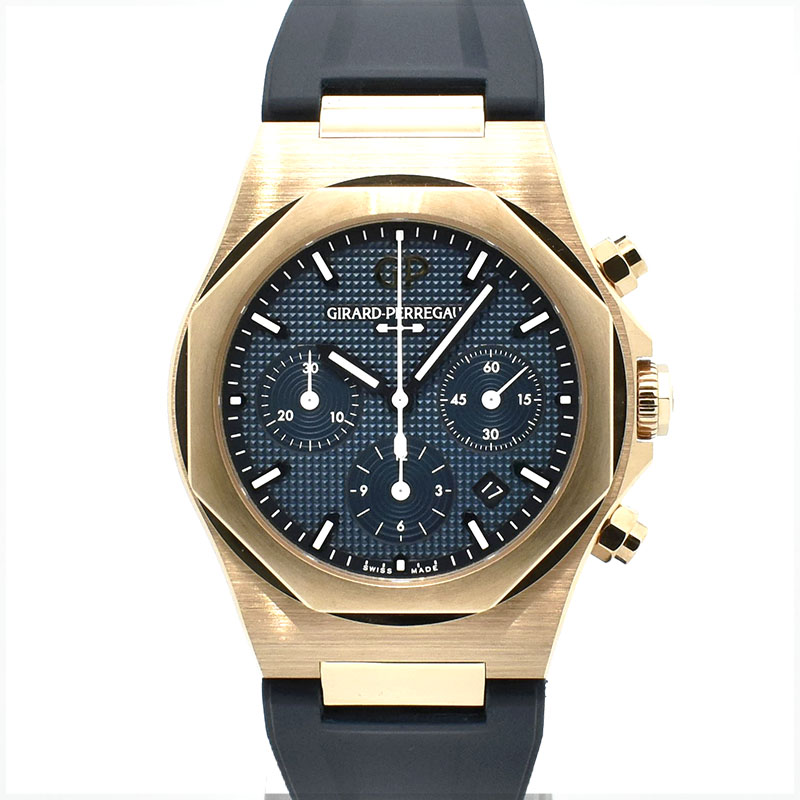 ジラール・ペルゴ　GIRARD-PERREGAUX　ロレアート クロノグラフ　81020-52-432-BB4A　18KPG　ブルー　42mm　USED　中古