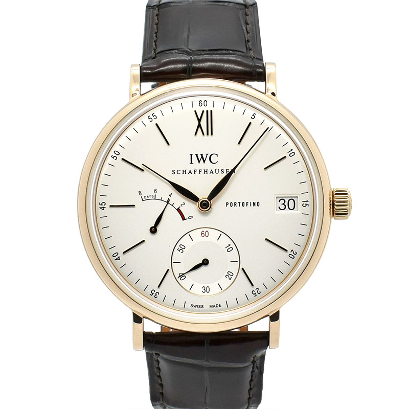 IWC　ポートフィノ ハンドワインド 8デイズ　IW510107　18KRG　45mm　シルバー　USED　中古