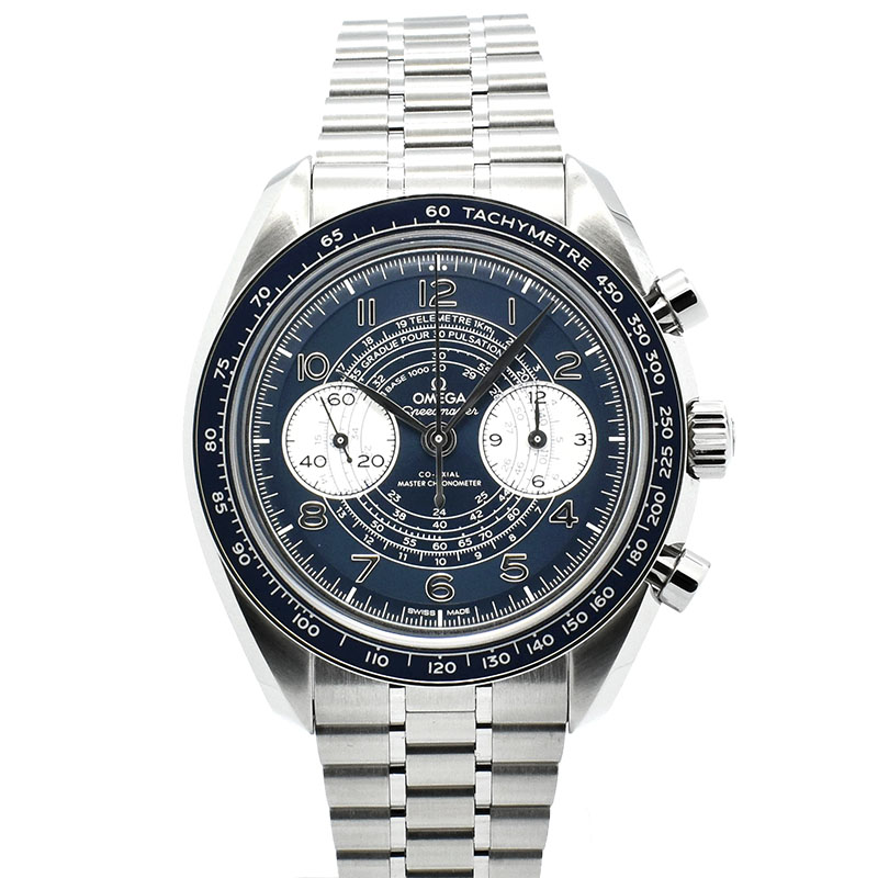 オメガ　OMEGA　スピードマスター クロノスコープ マスタークロノメーター　329.30.43.51.03.001　43mm　ブルー　手巻き　USED　中古