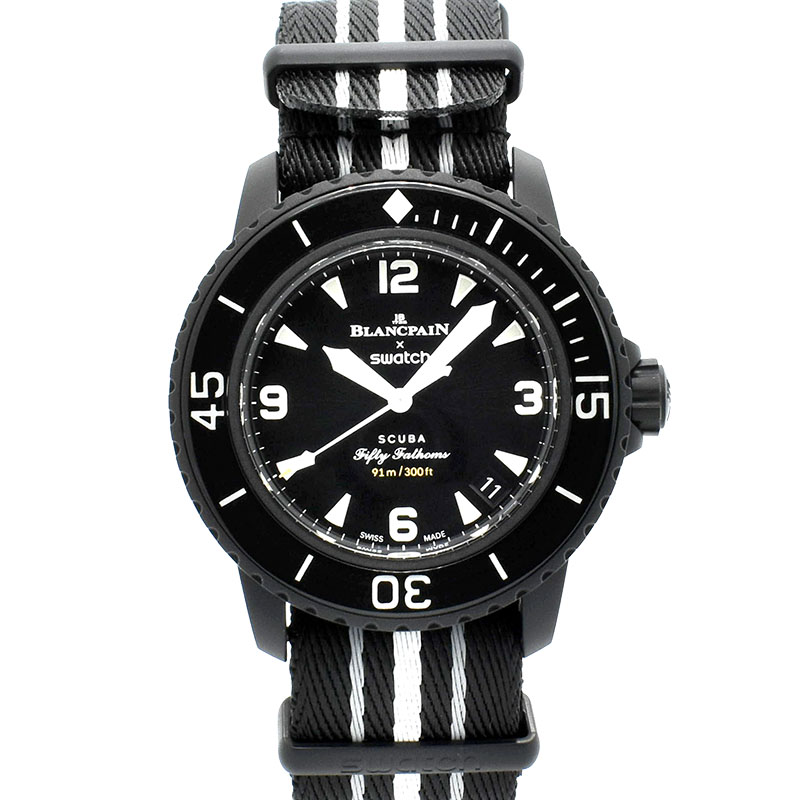 ブランパン×スウォッチ　BLANCPAIN×Swatch　フィフティファゾムス オーシャン オブ ストーム　SO35B400　バイオセラミック　42.3mm　未使用品