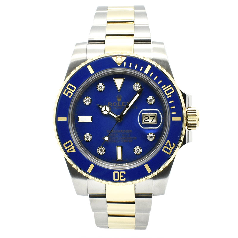 ロレックス　ROLEX　サブマリーナーデイト　Ref.116613GLB　SS/YG　ブルー/8Pダイヤ　ランダム番　USED　中古