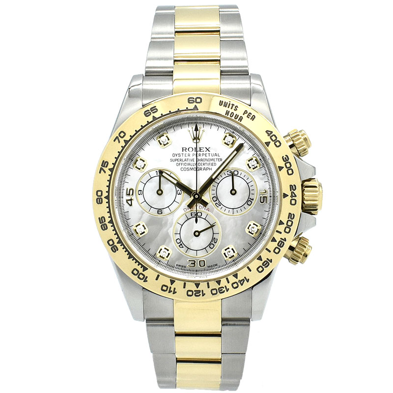 ロレックス　ROLEX　デイトナ　Ref.116503NG　18KYG×SS　ホワイトシェル　8Pダイヤ　USED　中古