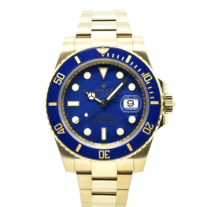 ロレックス　ROLEX　サブマリーナデイト　Ref.116618LB　18KYG　マットブルーダイアル　V番　40mm　USED　中古