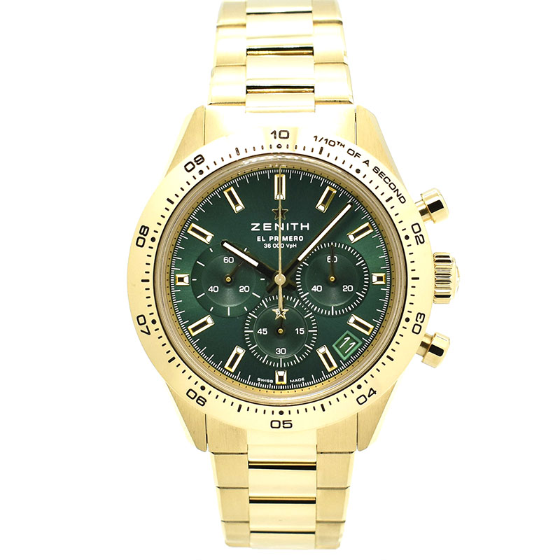 ゼニス　ZENITH　クロノマスタースポーツ ヨシダ スペシャル エディション　30.3100.3600/56.M3100　18KYG　グリーン　41mm　未使用品