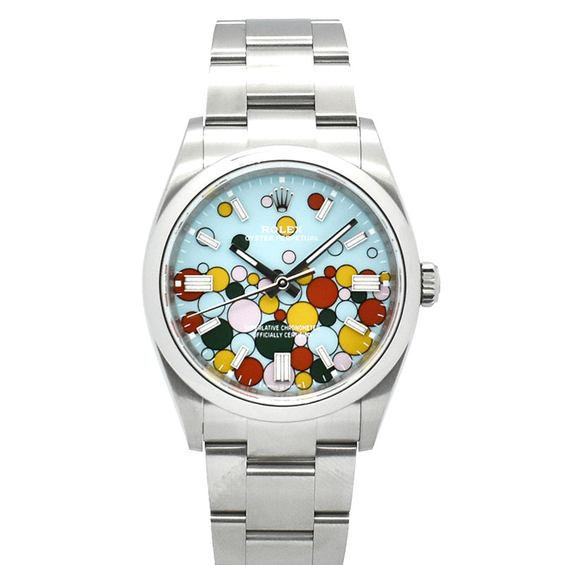 ロレックス　ROLEX　オイスターパーペチュアル 36　Ref.126000　ターコイズブルー/セレブレーションモチーフ　36mm　未使用品