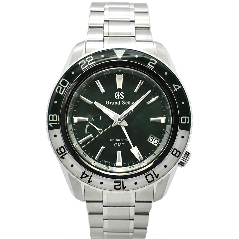 グランドセイコー　GRAND SEIKO　スポーツコレクション スプリングドライブ GMT　SBGE295　グリーン　44mm　USED　中古