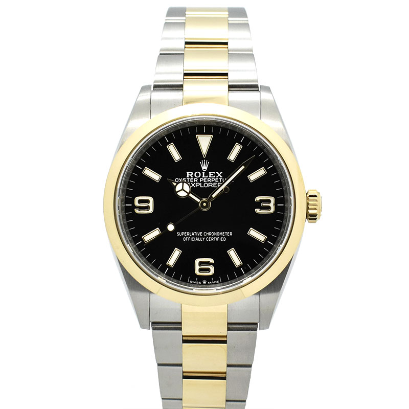 ロレックス　ROLEX　エクスプローラー36　Ref.124273　36mm　ブラック　18KYG/SS　USED　中古
