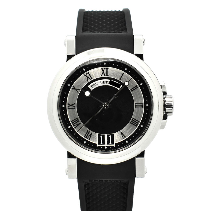 ブレゲ　BREGUET　マリーン2 ラージデイト　5817ST/92/5V8　SS　ブラック　39mm　ラバー　USED　中古