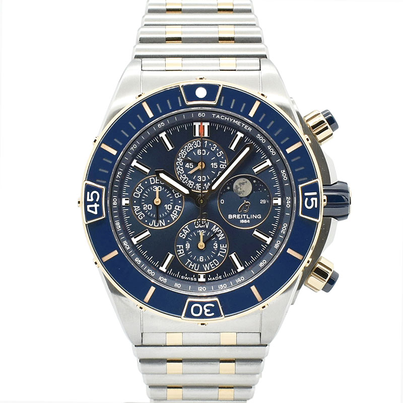 ブライトリング　BREITLING　スーパークロノマット 44 フォーイヤーカレンダー　U19320161C1U1　ブルー　USED　中古